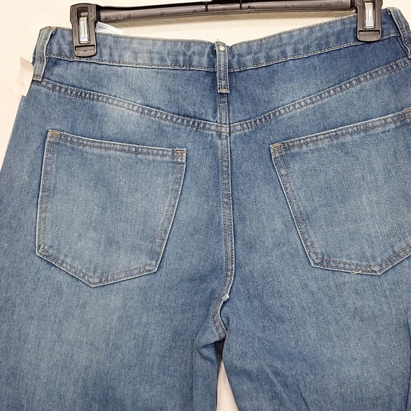 Rebecca Minkoff "NEW" Preppy Rhinestone Studded Boho Straight Leg Jeans Size 10 - Picture 7 of 10